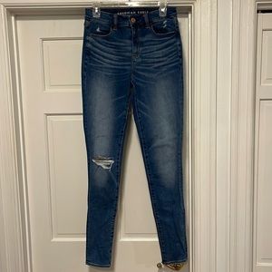 High rise skinny jeans